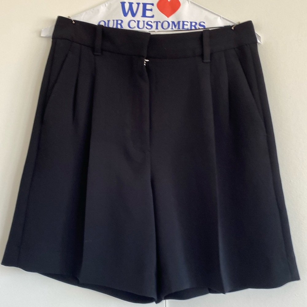 Wilfred effortless high-rise shorts with double knife pleats at the front.
